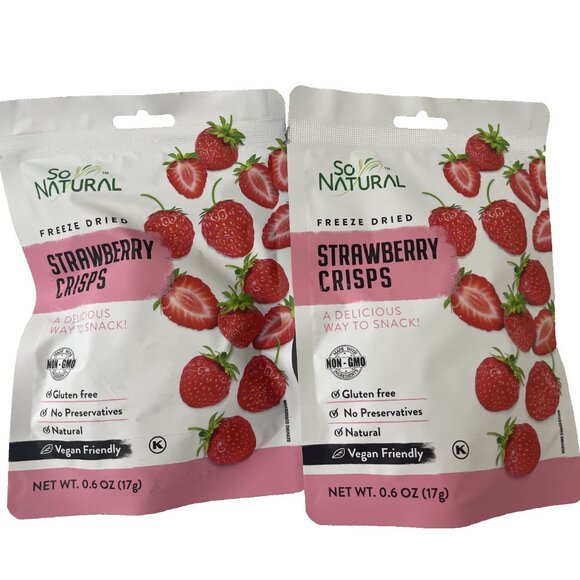 So Natural Other - So Natural Freeze Dried Fruit Strawberry Crisps Gluten-Free (Pack of 2) Vegan